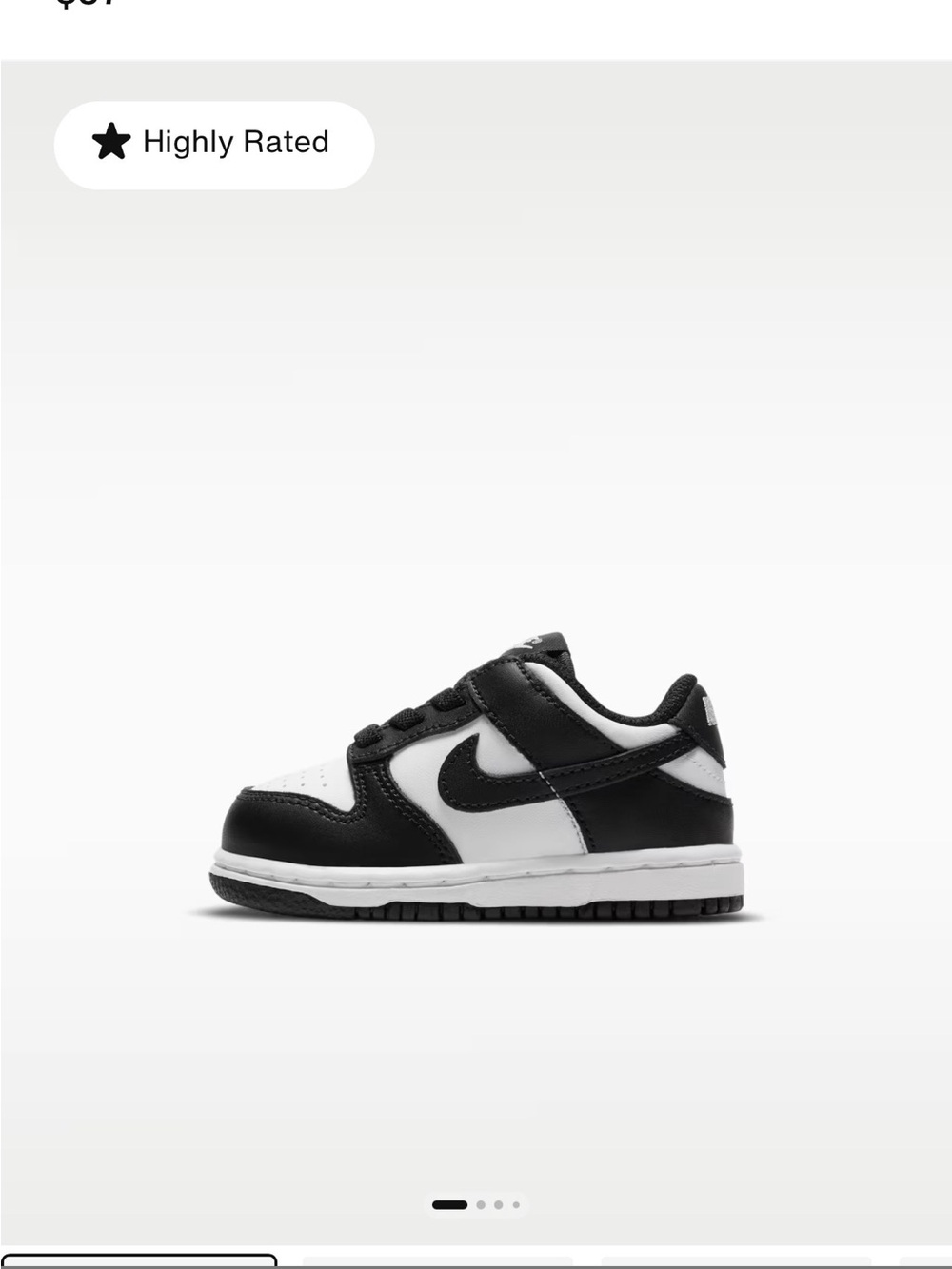 Nike Kids' Black/White Low-Top Sneaker